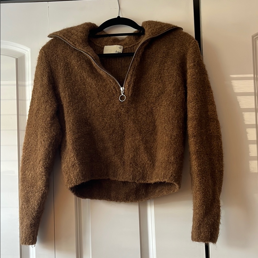 Aritzia Merino Wool/Alpaca quarter zip sweater